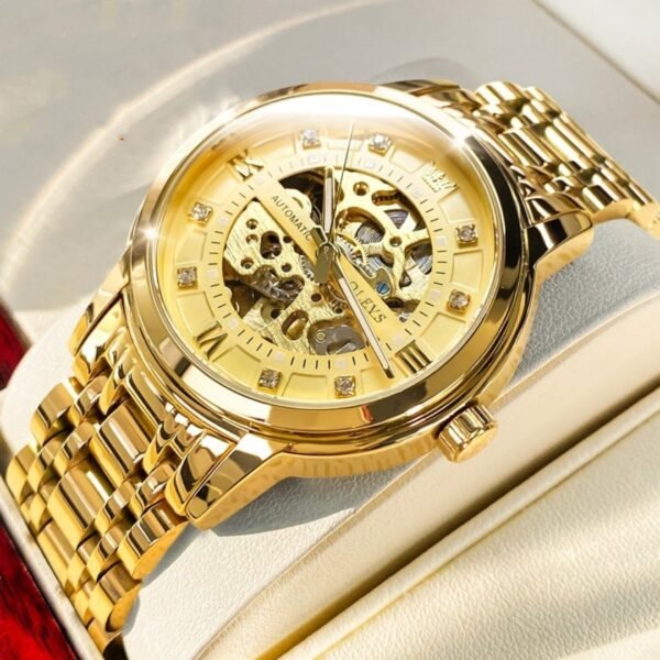 Men’s Automatic Mechanical Hollowing Watch – Fashionable, Self-Winding & Sleek