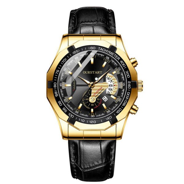 Non-Mechanical Calendar Business Watch for Men – Elegant Quartz Dress Watch