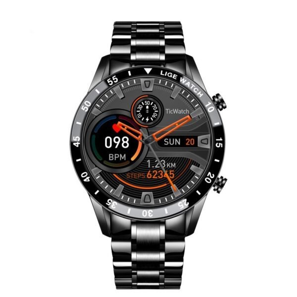 Multi-function Smart Watch with Bluetooth Call – Sporty Stainless Steel Design