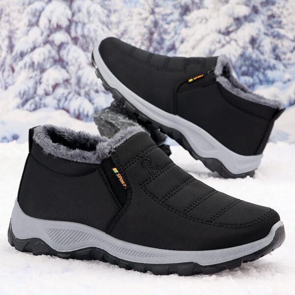 Men’s Cotton-Padded Fleece-Lined Snow Boots – Warm & Comfortable Winter Footwear