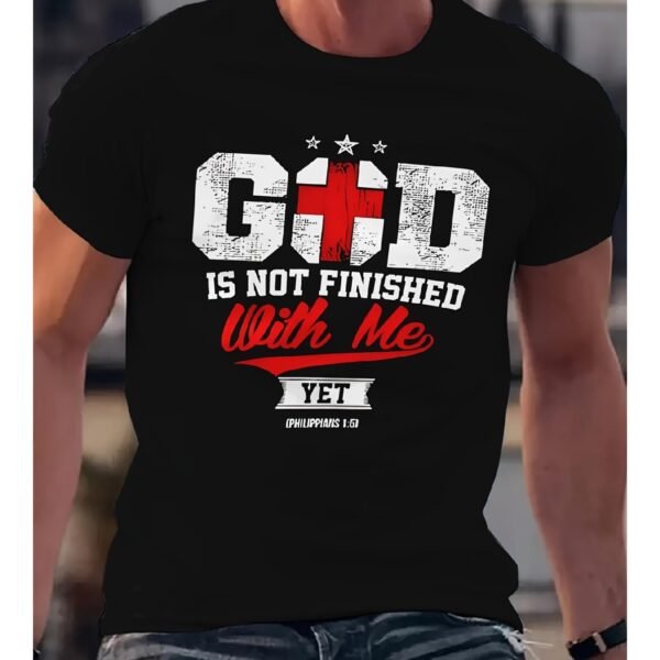 God Is Not Finished With Me Yet TShirt  Christian Quote Inspirational Gift Faith Shirt