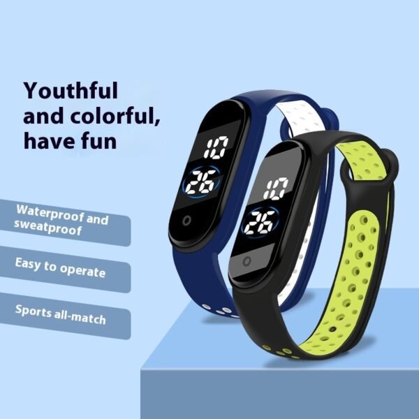 Waterproof Student Two-Color Sports Bracelet Watch