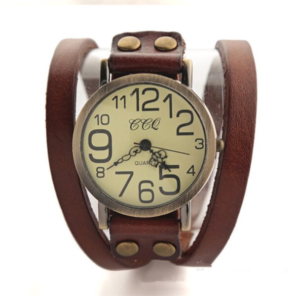 Retro Three-Circle Casual Watch for Men and Women