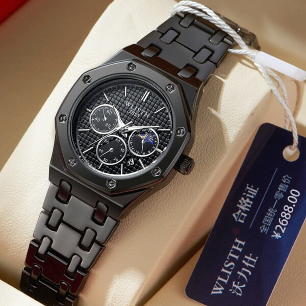 Women’s Luminous Watch with Steel Strap & Calendar Feature