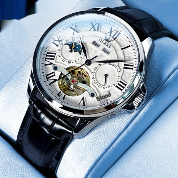 Men’s Automatic Mechanical Watch – Business Simplicity with Double Calendar