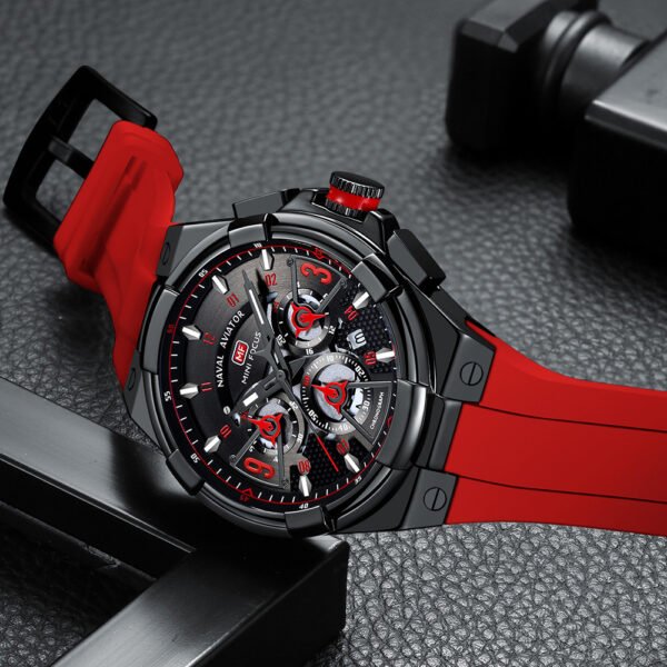 Men's Casual Waterproof Quartz Watch – Floating Hollow Dial Design