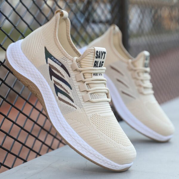 Men’s Sports Casual Mesh Shoes – Stylish Striped All-Match Sneakers