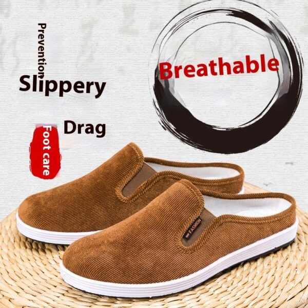 Men’s Casual Breathable Slip-On Sneakers – Non-Slip, Heel-Free Comfort