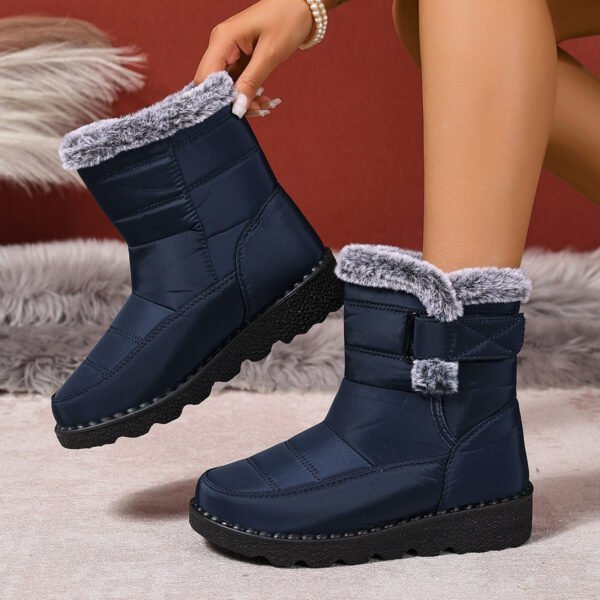 Women’s Plus Size Snow Boots – Wear-Resistant, Comfortable, Warm Flat Heel Winter Boots