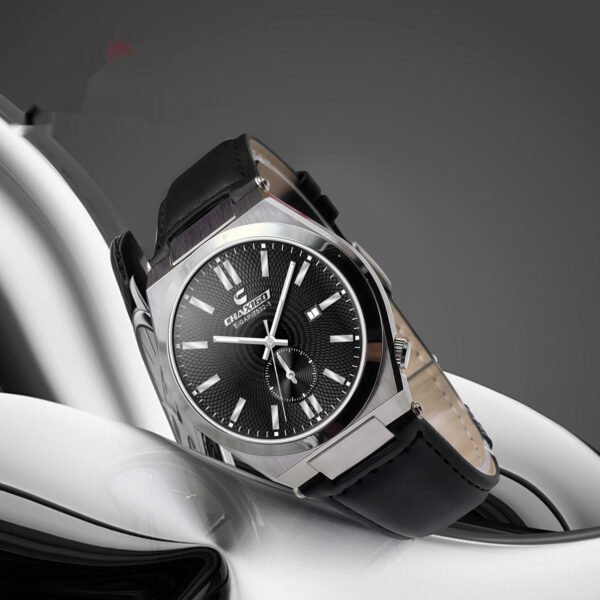 Men’s Stainless Steel Quartz Watch – Waterproof, Luminous, Calendar Function