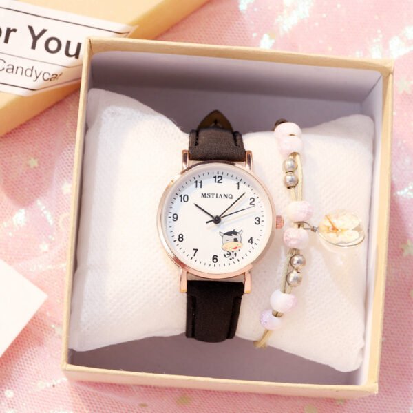 Korean Style Cute Cartoon Quartz Watch for Girls – Waterproof, Fun & Fashionable