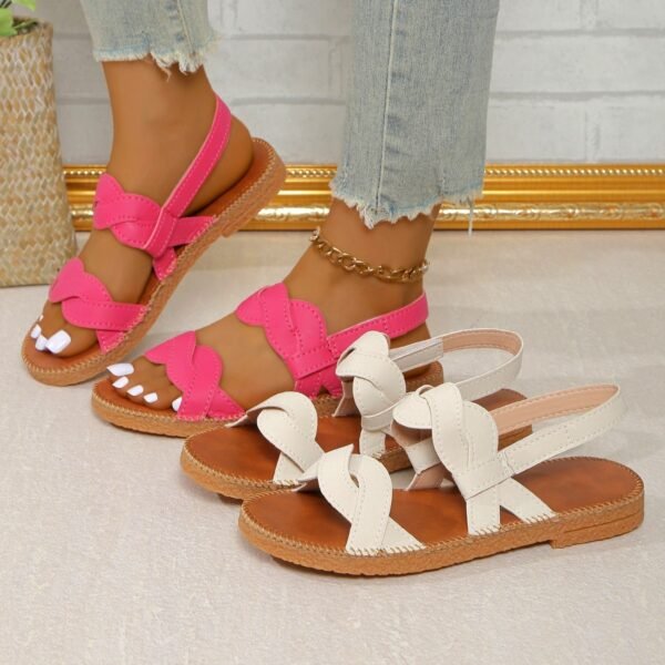 Women’s Woven Flat Summer Shoes – Breathable Lightweight Low-Top Design
