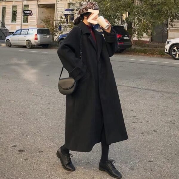 Fashion Personality Female Winter Loose Woolen Coat – Warm, Stylish & Urban