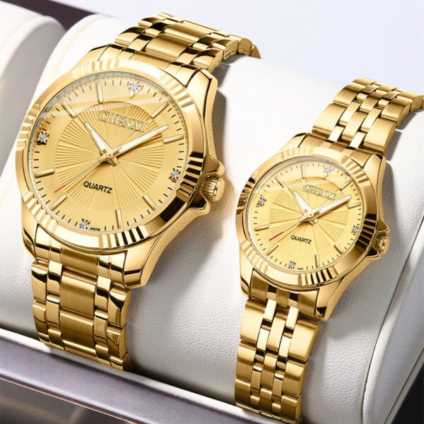 Men's & Women's Fashion Diamond-Embedded Watch – Elegant Quartz Timepiece