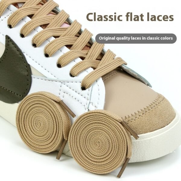 Colorful Double-layer Flat Shoelaces for White & Casual Shoes
