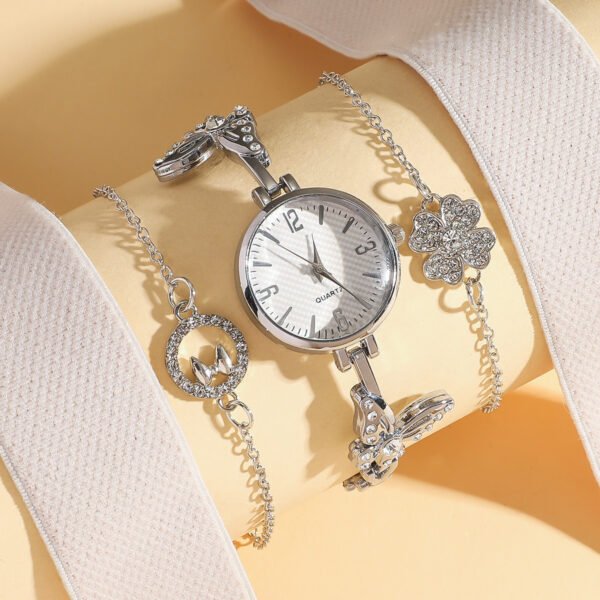 Diamond Mori Style Bracelet & Watch Set – Elegant, Temperamental & Chic