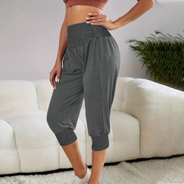 Women’s High Waist Ankle-Tied Harem Pants – Japanese & Korean Casual Style