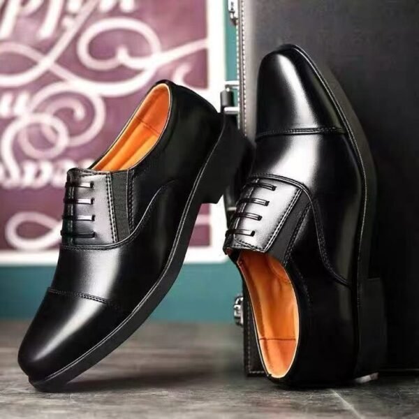 Men's PU Leather Business Casual Shoes – Lace-Up & Slip-On Styles