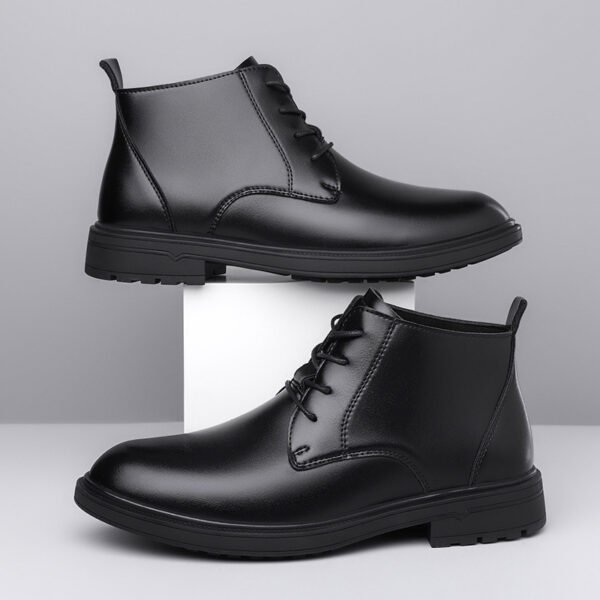 Retro Denim Lace-Up Men’s Martin Boots – Warm, Non-Slip, and Stylish