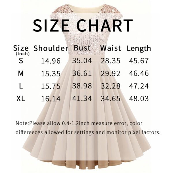 Elegant Sequin V-Neck Cocktail Dress – Pleated Swing Hem with Cap Sleeves