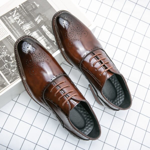 Fashion Men's Business Formal Leather Shoes – Classic Low-Top Dress Shoes