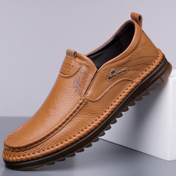 Men’s First Layer Cowhide Casual Driving Shoes – Durable & Stylish