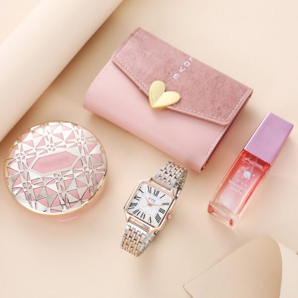 All-in-One Gift Box Set – Watch, Perfume, Air Cushion & Wallet