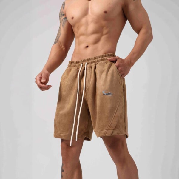 Men's Loose Fit Printed Shorts – Patent Leather Look Sportswear for Teens