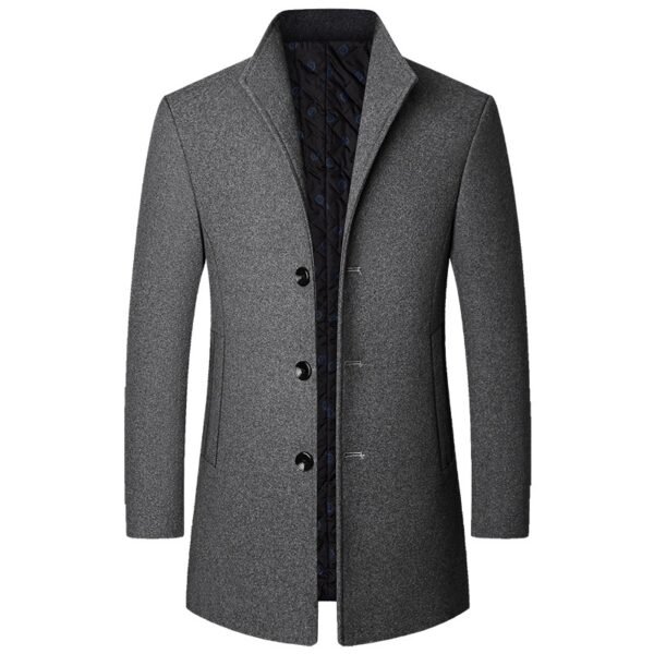Men’s Autumn & Winter Casual Wool Blend Coat – Light Business Style