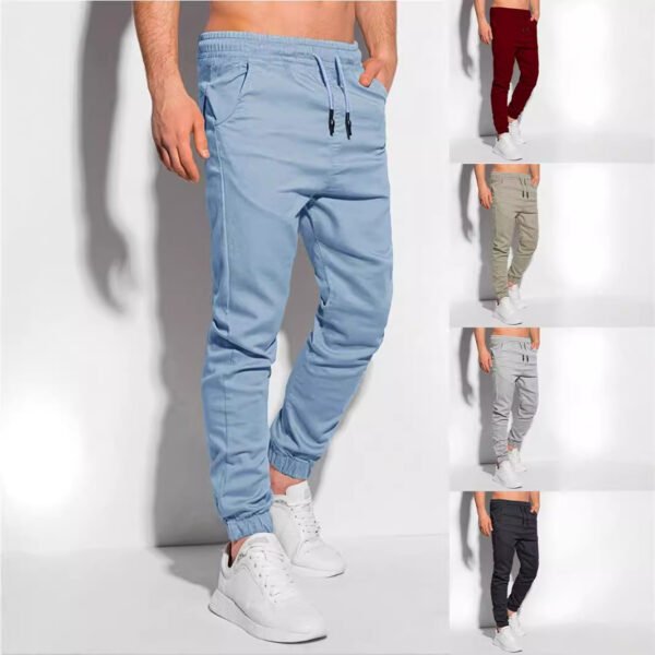 Men's Sports Running Pants – Lightweight Straight-Leg Fitness Trousers