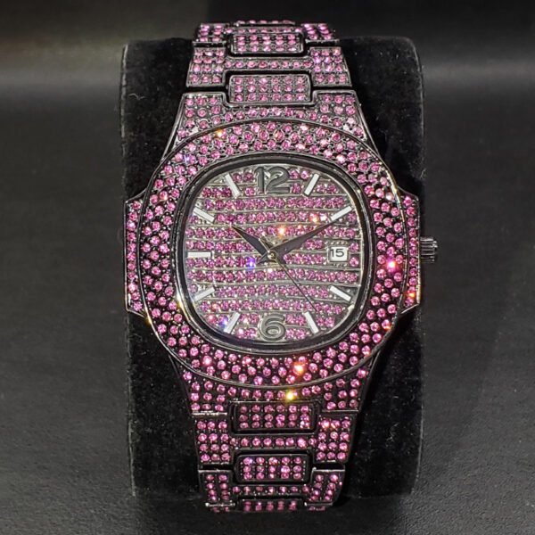 Full Diamond Hip Hop Watch – Icy Style for Rap & Streetwear Fans