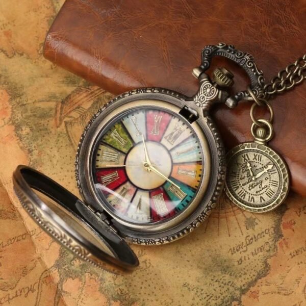 Embossed Lace British Style Pocket Watch – Elegant European Design