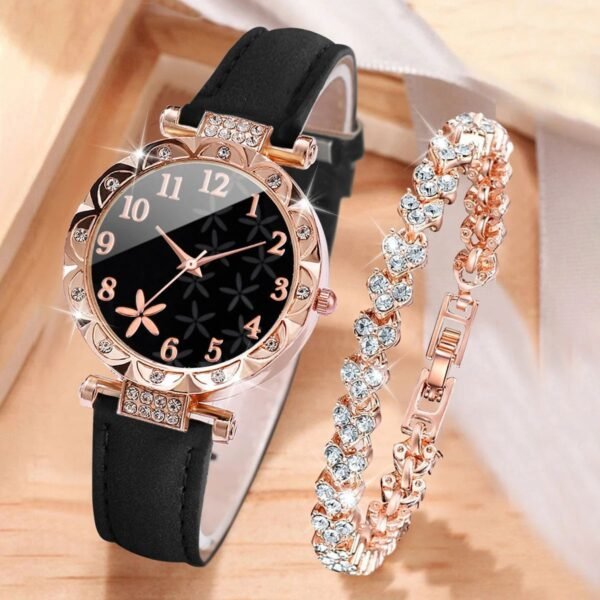 Ins Style Fashion Women’s Quartz Watch with Matching Bracelet – Trendy & Chic