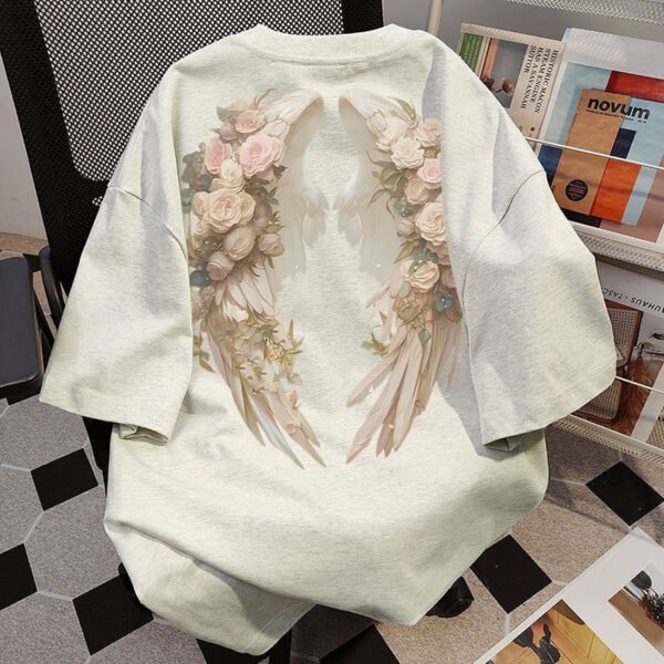 Loose Fit Five-Point Half Sleeve Top – Summer Cotton Slim Tee for Daily Wear