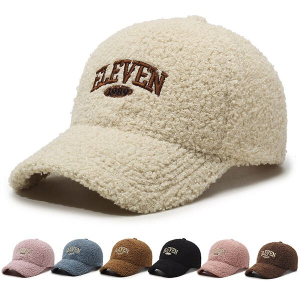 Winter Lambskin Baseball Cap – Thickened Warm & Windproof Adjustable Dome Hat
