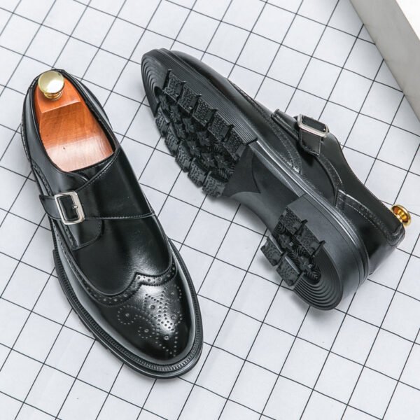 Men’s Casual British Pointed Toe Height-Increasing Business Shoes