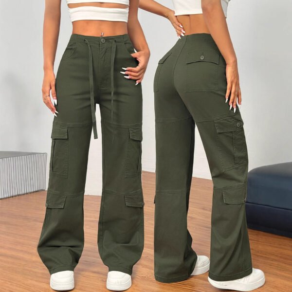 TL337 European & American Street Style Loose Overalls – High Waist Denim with Micro-Elastic Comfort