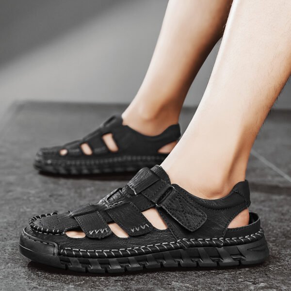 Men’s Non-slip PU Leather Casual Sandals – All-match Summer Footwear