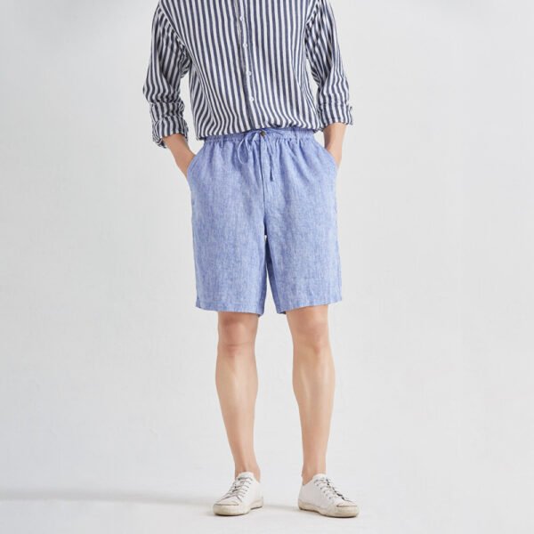 Men's Lightweight Tapered Linen Pants – High-Waist Summer Casual Trousers