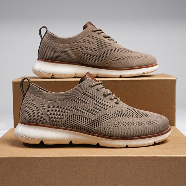 Men’s Casual Breathable Fly-knit Sneakers – Lightweight Fashion Shoes