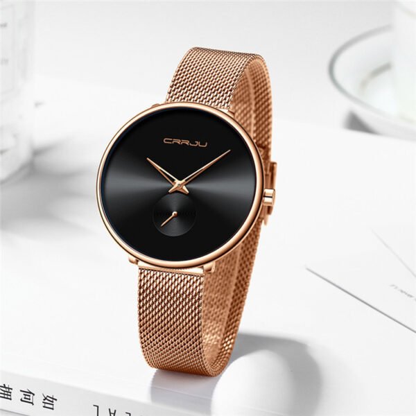 Women’s Simple Watch with Stainless Steel Mesh Strap