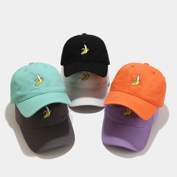 Cute Banana Embroidered Baseball Cap – Soft Curved Brim Adjustable Hat
