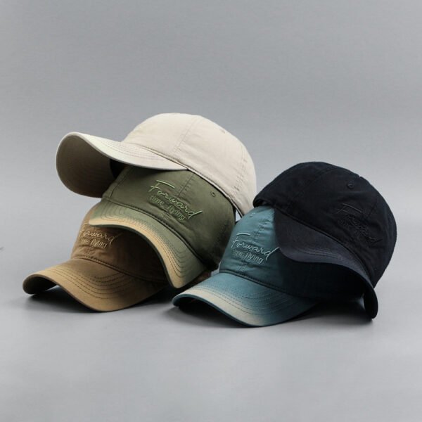 Unisex Letter Embroidery Sun Hat – All-Match Cotton Dome Hat with British Retro Style