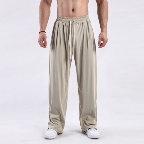Men's Draped Wide-Leg Sweatpants – High Street Style with Drawstring Waist
